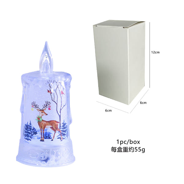 Christmas led electronic candle light Christmas snowman elk decoration luminous night light atmosphere light ornaments