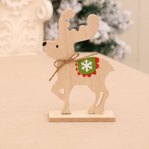 Christmas wooden desktop ornaments, shop window displays, DIY assembly, small gifts, Christmas deer decorations, and supplies