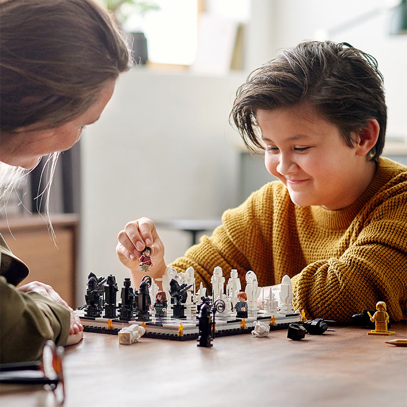 Lego Blocks Harry Potter Chessboard Hogwarts Wizard Chess Magic Chess Assembled Boy Toys