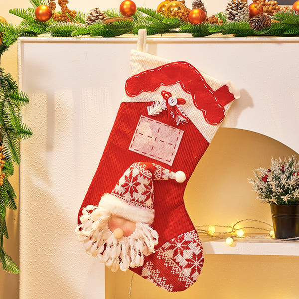 Christmas Decorations Snowman Doll Christmas Socks Knitted 3D Santa Claus Christmas Tree Decoration Pendant Gift Bag