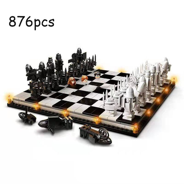 Lego Blocks Harry Potter Chessboard Hogwarts Wizard Chess Magic Chess Assembled Boy Toys