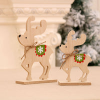 Christmas wooden desktop ornaments, shop window displays, DIY assembly, small gifts, Christmas deer decorations, and supplies