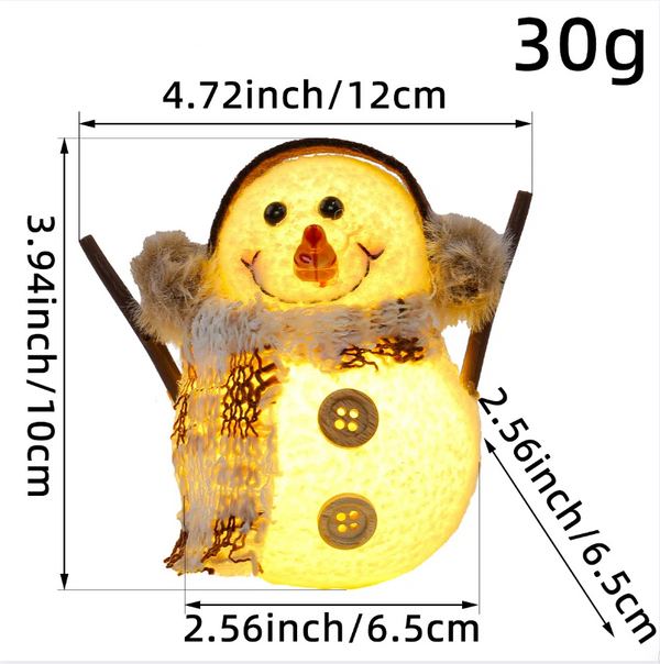 Christmas glowing snowman ornament, Amazon checkered striped scarf, doll, children's Christmas gift