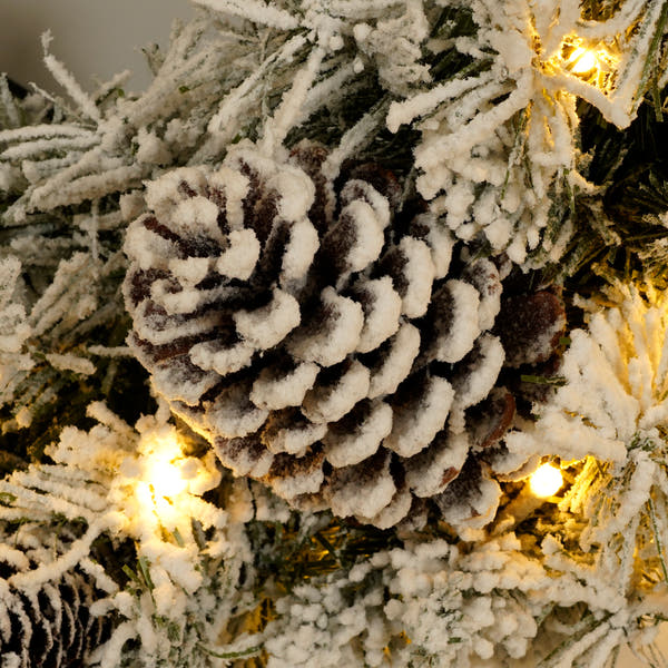 Copy of A set of 4 artificial Christmas trees, including flower garlands, flower garlands, and 2 entrance trees, with LED lights