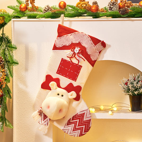 Christmas Decorations Snowman Doll Christmas Socks Knitted 3D Santa Claus Christmas Tree Decoration Pendant Gift Bag
