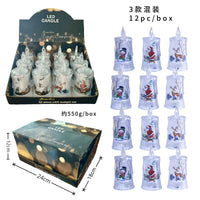 Christmas led electronic candle light Christmas snowman elk decoration luminous night light atmosphere light ornaments