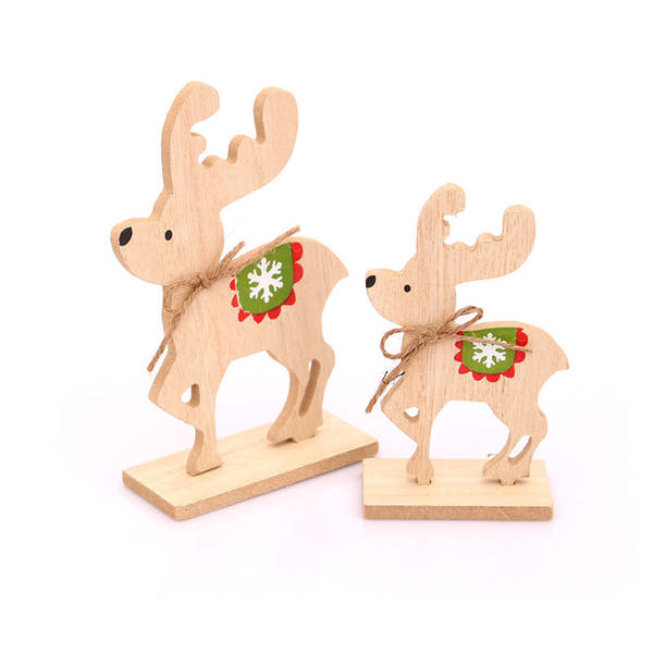 Christmas wooden desktop ornaments, shop window displays, DIY assembly, small gifts, Christmas deer decorations, and supplies