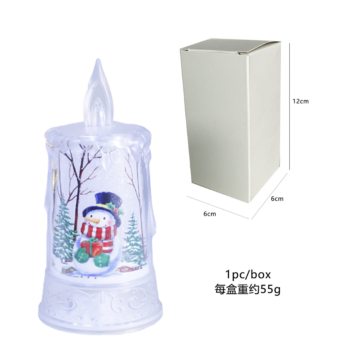 Christmas led electronic candle light Christmas snowman elk decoration luminous night light atmosphere light ornaments