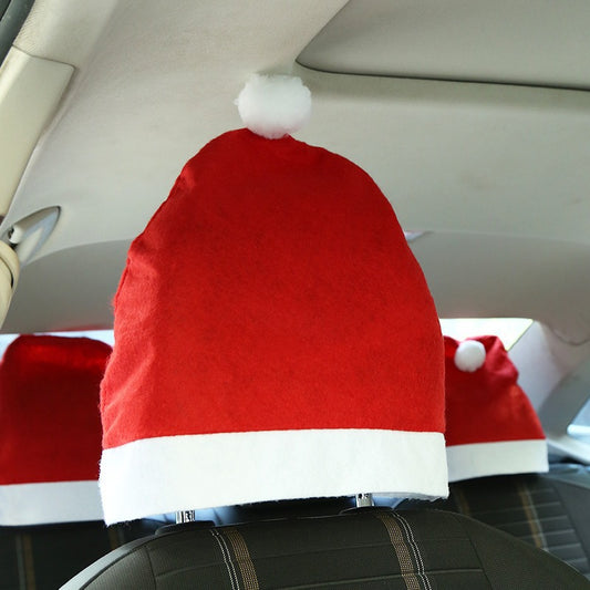 Christmas car pillowcase, extra large Christmas hat seat, Christmas hat, car holiday atmosphere decoration