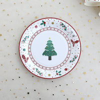 Christmas Decoration Party Theme Tableware Set Disposable Paper Plate Christmas Supplies Christmas Tree Plate