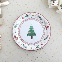 Christmas Decoration Party Theme Tableware Set Disposable Paper Plate Christmas Supplies Christmas Tree Plate