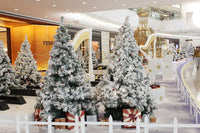 Artificial Christmas Tree Props Flocking Snow Branches Christmas Tree For Home Adornment Festival Decoration Xmas Party Decor